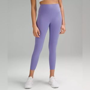 Cropped lululemon purple leggings. Size 6.